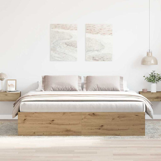 Giroletto senza Materasso Rovere Artigianale 200x200 cm | homemem39