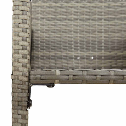 Set Bar da Giardino 5pz senza Cuscini Nero in Polyrattan Acacia | homemem39