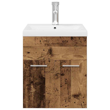 Mobile da Bagno con Lavabo Integrato e Rubinetto Legno Antico | homemem39