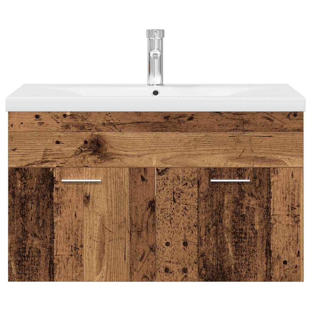 Mobile da Bagno con Lavabo Integrato e Rubinetto Legno Antico | homemem39