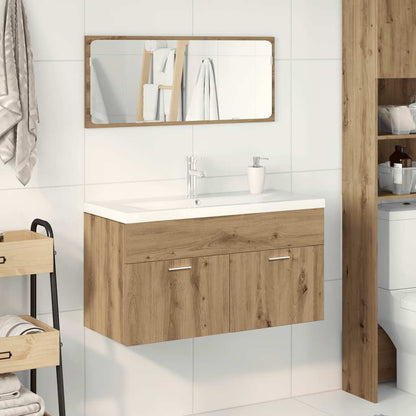 Set Mobili da Bagno 3 pz Rovere Artigianale Legno Multistrato