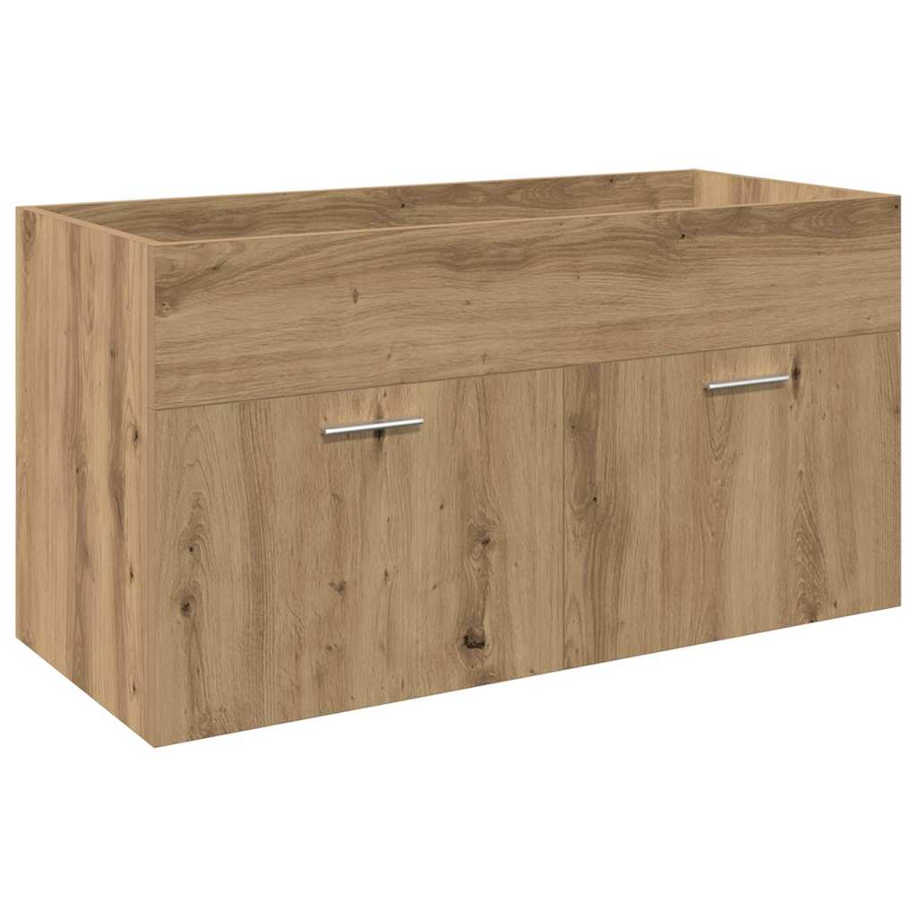 Set Mobili da Bagno 3 pz Rovere Artigianale Legno Multistrato