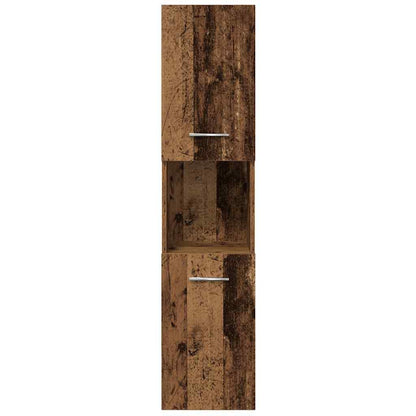 Set Mobili da Bagno 5 pz Legno Antico in Legno Multistrato