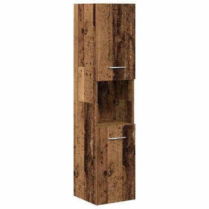 Set Mobili da Bagno 4 pz Legno Antico in Legno Multistrato