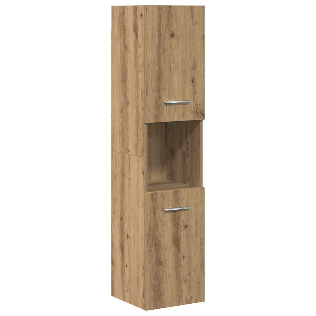 Set Mobili da Bagno 5 pz Rovere Artigianale Legno Multistrato
