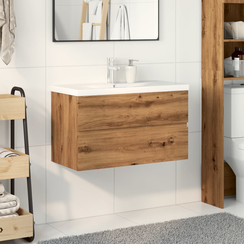 Mobile con Lavabo Integrato Rovere Artigianale