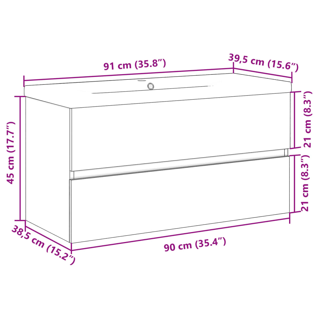 Mobile con Lavabo Integrato Legno Antico | homemem39