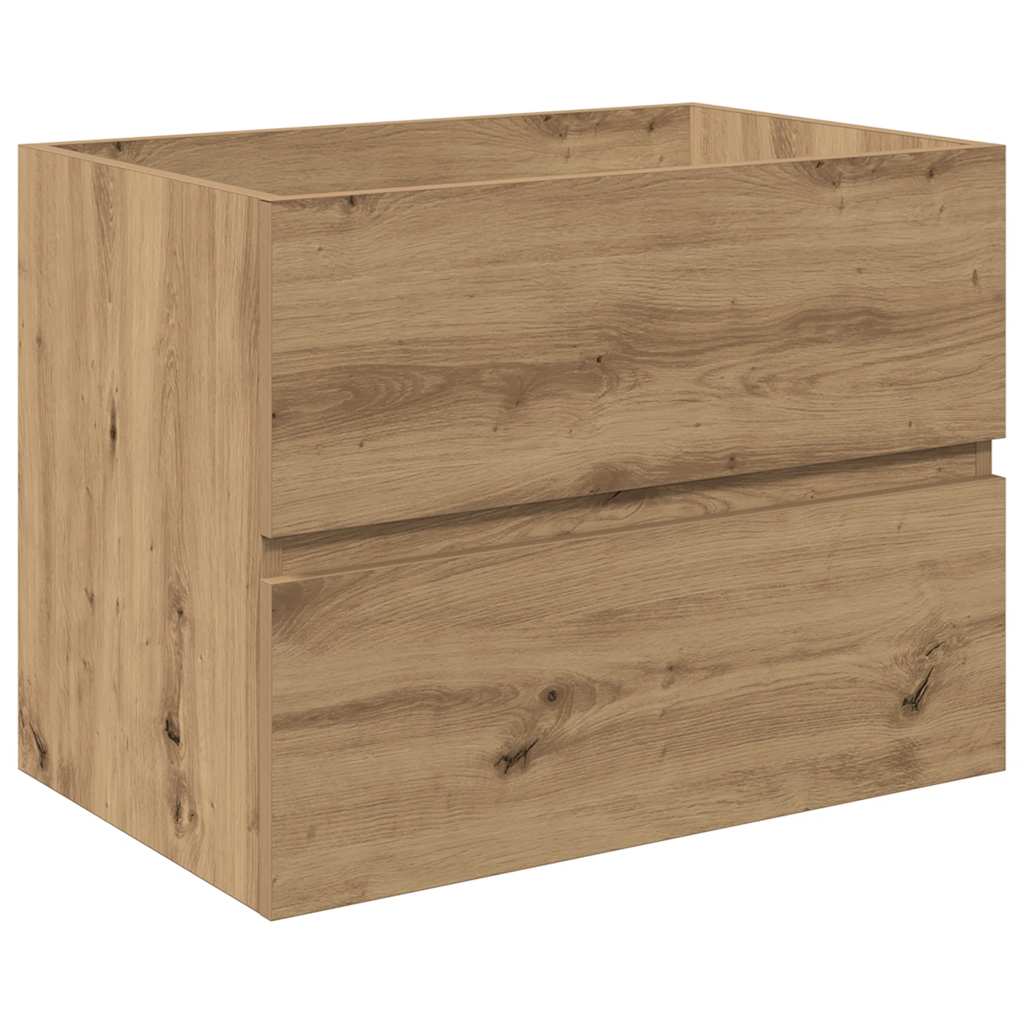 Mobile Bagno con Lavabo Integrato&Rubinetto Rovere Artigianale | homemem39
