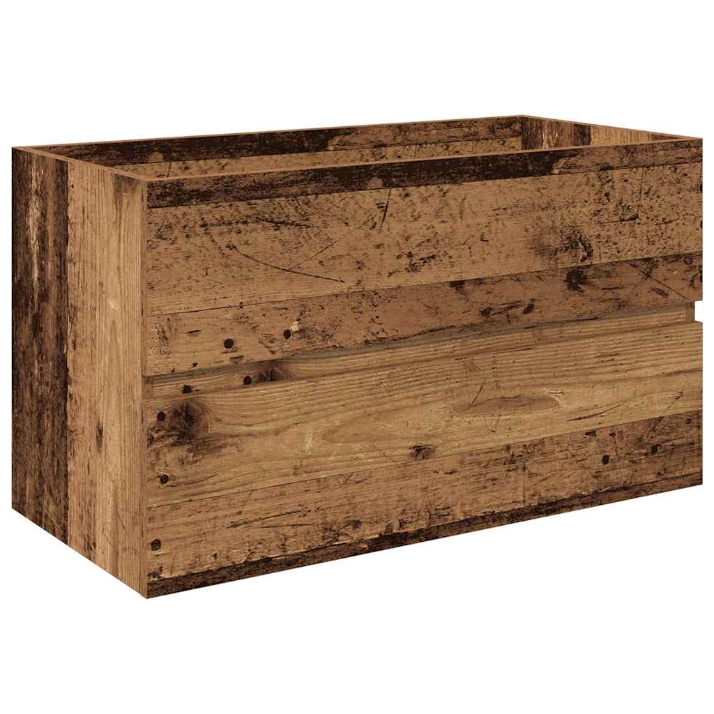 Mobile da Bagno con Lavabo Integrato e Rubinetto Legno Antico | homemem39