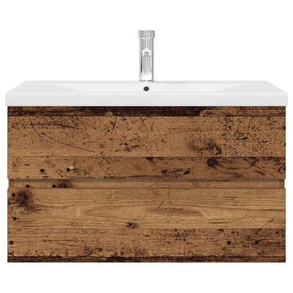 Mobile da Bagno con Lavabo Integrato e Rubinetto Legno Antico | homemem39