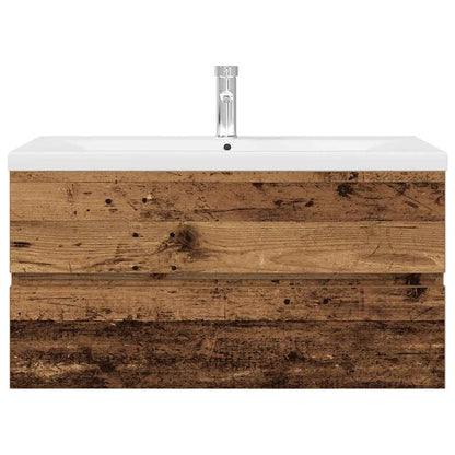 Mobile da Bagno con Lavabo Integrato e Rubinetto Legno Antico | homemem39