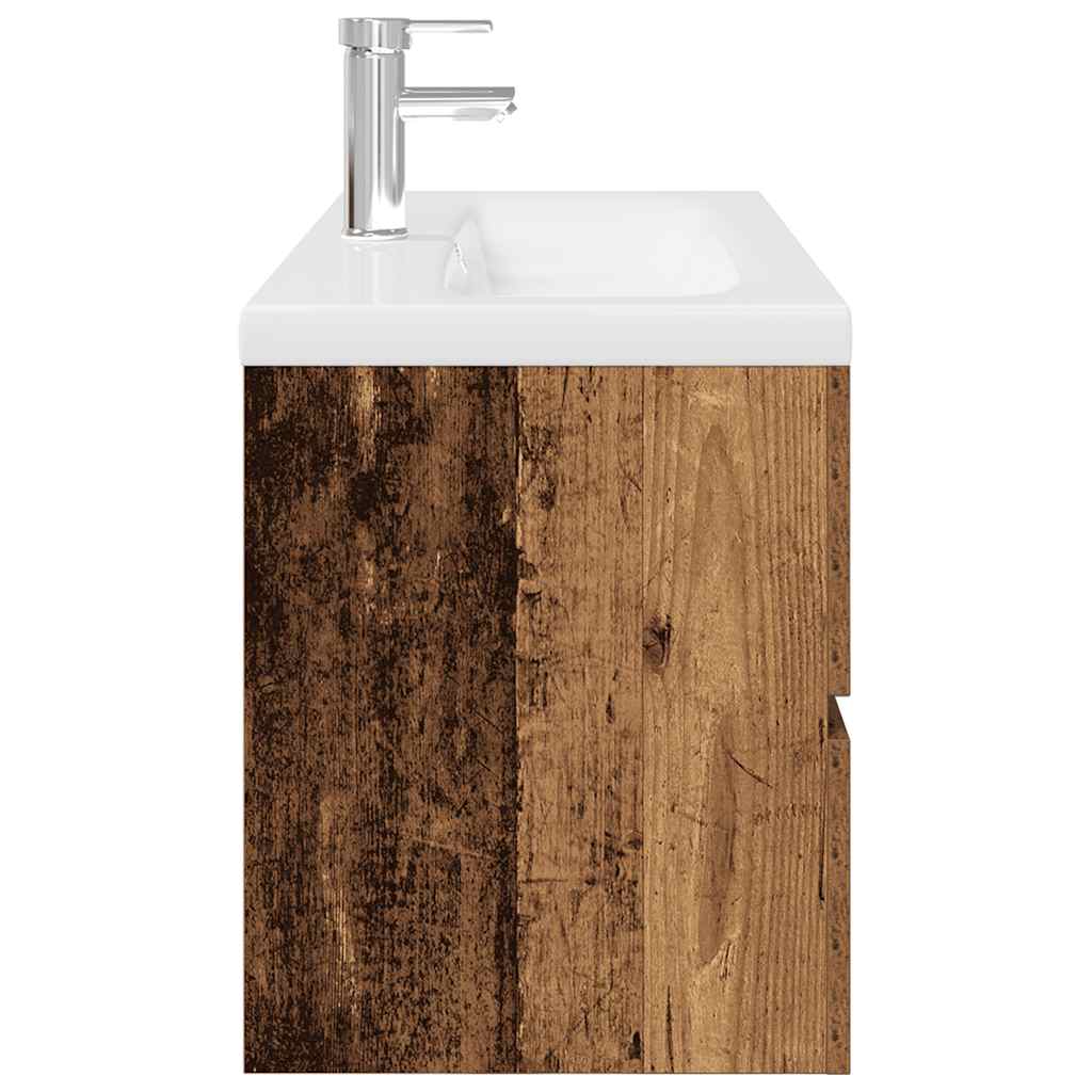 Mobile da Bagno con Lavabo Integrato e Rubinetto Legno Antico | homemem39