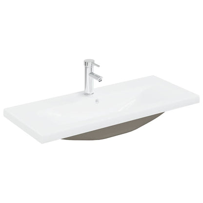 Mobile Bagno con Lavabo Integrato&Rubinetto Rovere Artigianale | homemem39