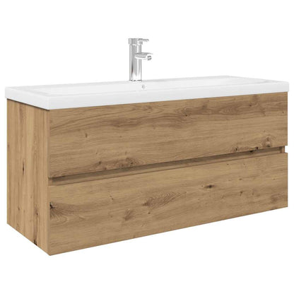 Mobile Bagno con Lavabo Integrato&Rubinetto Rovere Artigianale | homemem39