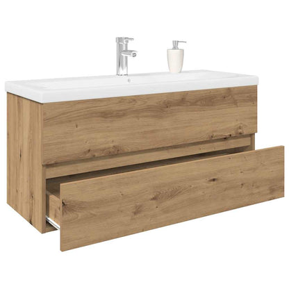 Mobile Bagno con Lavabo Integrato&Rubinetto Rovere Artigianale