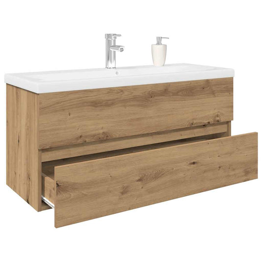 Mobile Bagno con Lavabo Integrato&Rubinetto Rovere Artigianale
