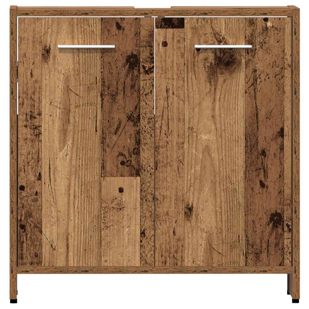 Set Mobili da Bagno 4 pz Legno Antico in Legno Multistrato | homemem39