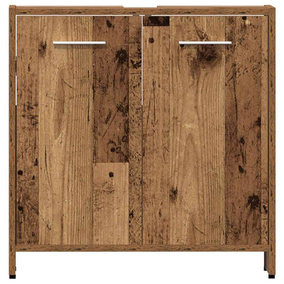 Set Mobili da Bagno 4 pz Legno Antico in Legno Multistrato | homemem39