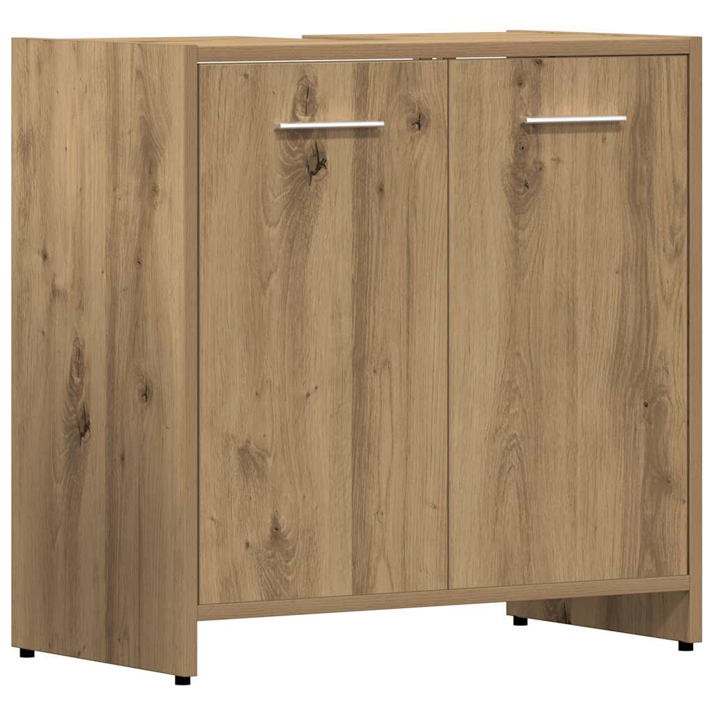 Set Mobili da Bagno 4 pz Rovere Artigianale Legno Multistrato | homemem39