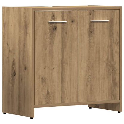 Set Mobili da Bagno 4 pz Rovere Artigianale Legno Multistrato | homemem39