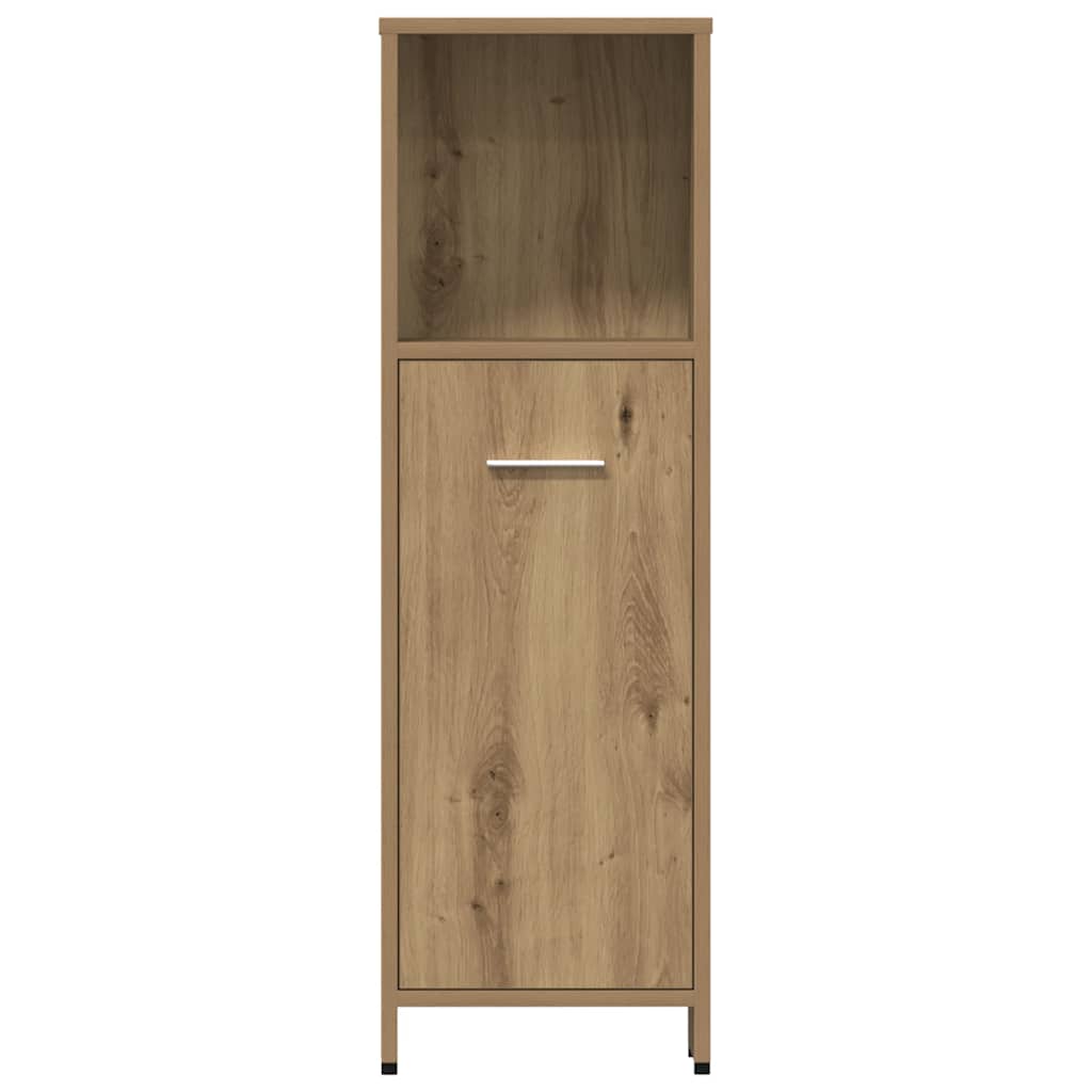 Set Mobili da Bagno 4 pz Rovere Artigianale Legno Multistrato | homemem39