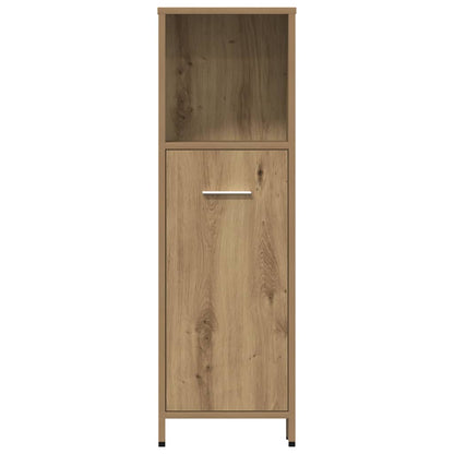 Set Mobili da Bagno 4 pz Rovere Artigianale Legno Multistrato | homemem39