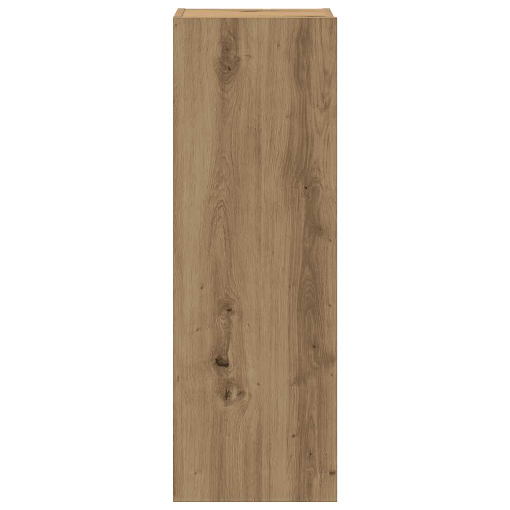 Mobili TV a Parete 4 pz Rovere Artigianale in Legno Multistrato - homemem39