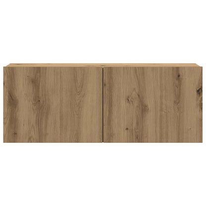 Mobili TV a Parete 4 pz Rovere Artigianale in Legno Multistrato - homemem39