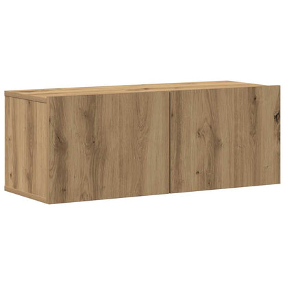 Set Mobile TV 8 pz Montato a Parete Rovere in Legno Multistrato | homemem39