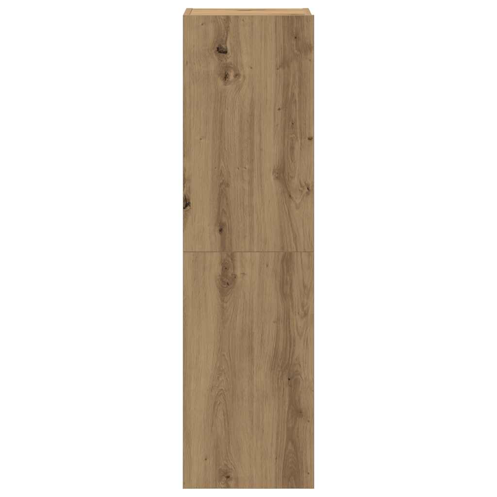 Set Mobile TV 8 pz Montato a Parete Rovere in Legno Multistrato | homemem39