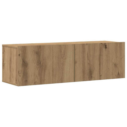 Set Mobile TV 8 pz Montato a Parete Rovere in Legno Multistrato | homemem39
