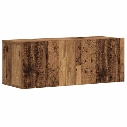 Mobili TV a Parete 5 pz Legno Antico in Legno Multistrato