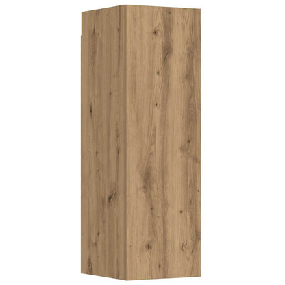 Mobili TV a Parete 5 pz Rovere Artigianale in Legno Multistrato | homemem39