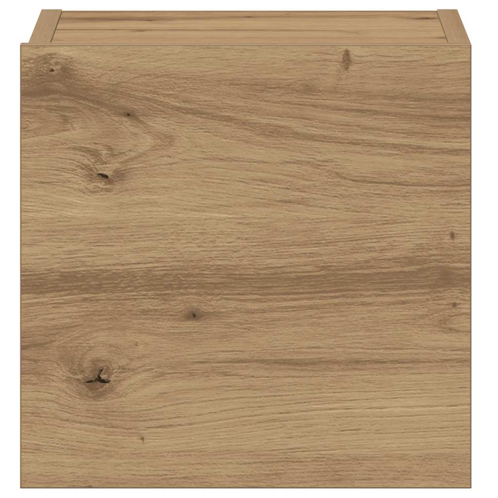 Mobili TV a Parete 5 pz Rovere Artigianale in Legno Multistrato | homemem39