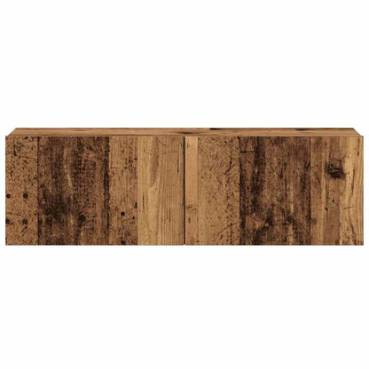 Mobili TV a Parete 3 pz Legno Antico in Legno Multistrato | homemem39