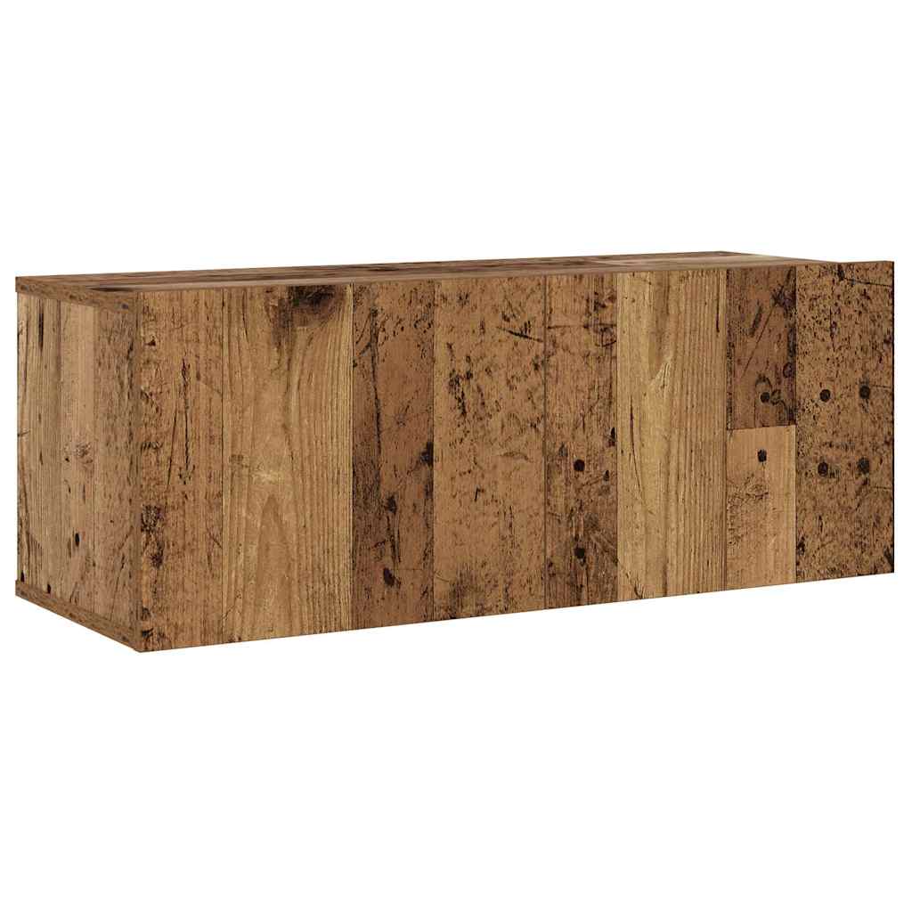 Mobili TV a Parete 3 pz Legno Antico in Legno Multistrato | homemem39