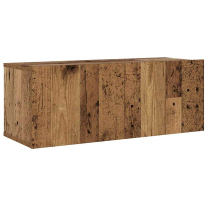 Mobili TV a Parete 3 pz Legno Antico in Legno Multistrato | homemem39