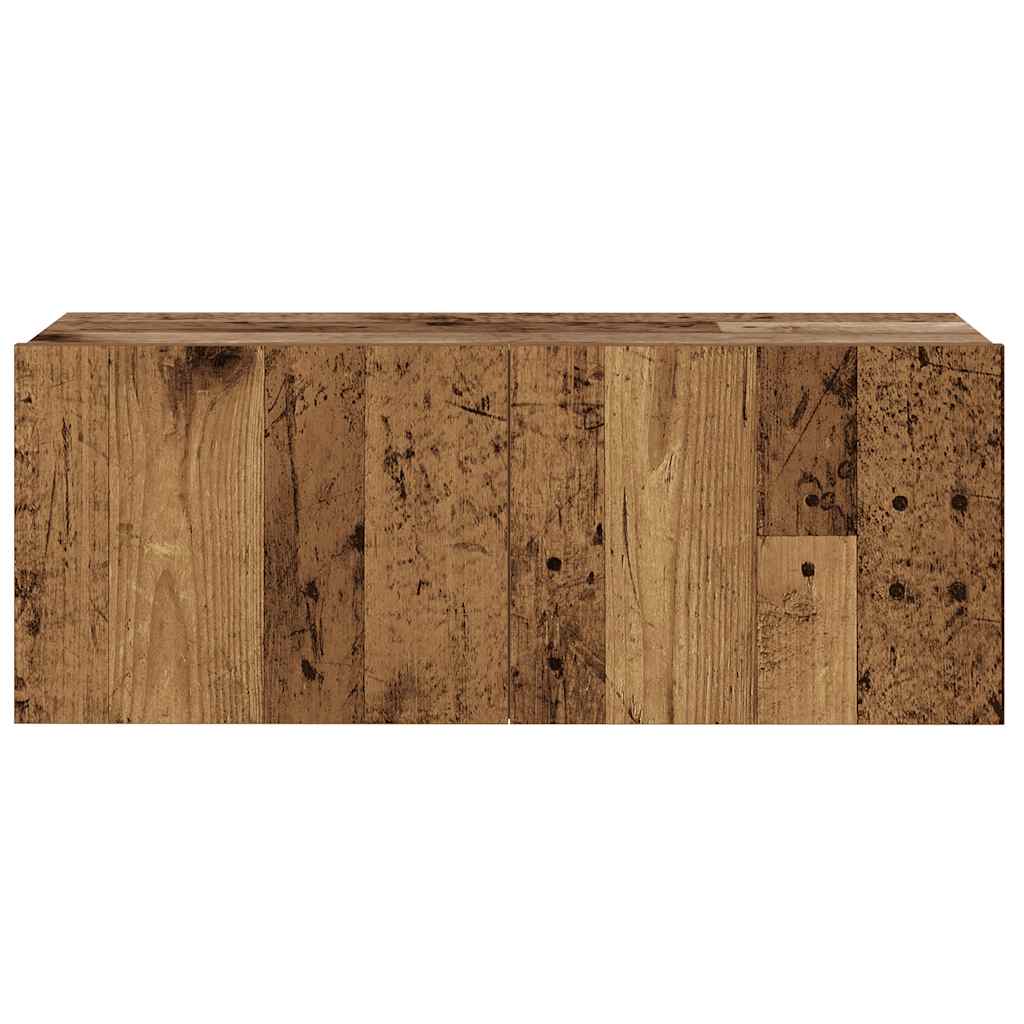 Mobili TV a Parete 3 pz Legno Antico in Legno Multistrato | homemem39