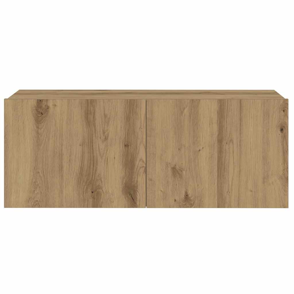 Mobili TV a Parete 6 pz Rovere Artigianale Legno Multistrato | homemem39