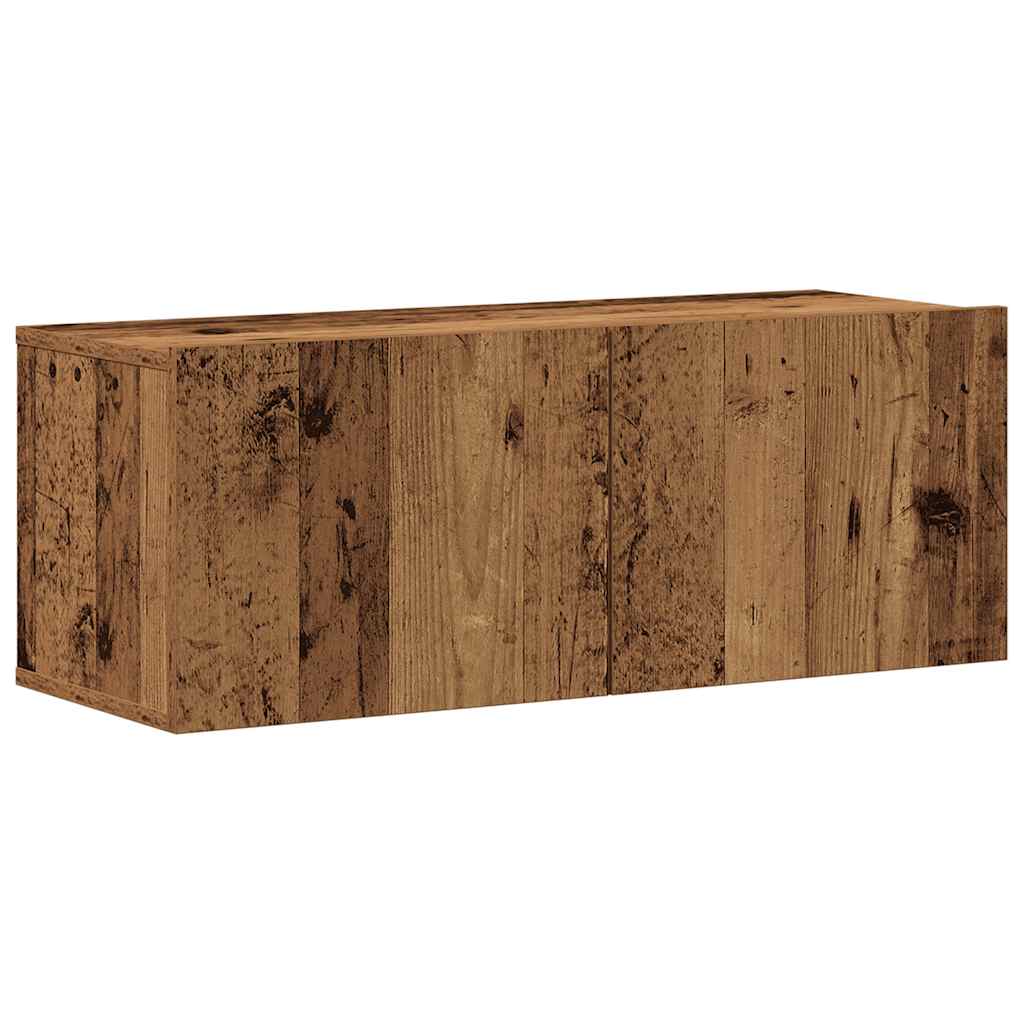 Mobili TV a Parete 4 pz Legno Antico in Legno Multistrato | homemem39