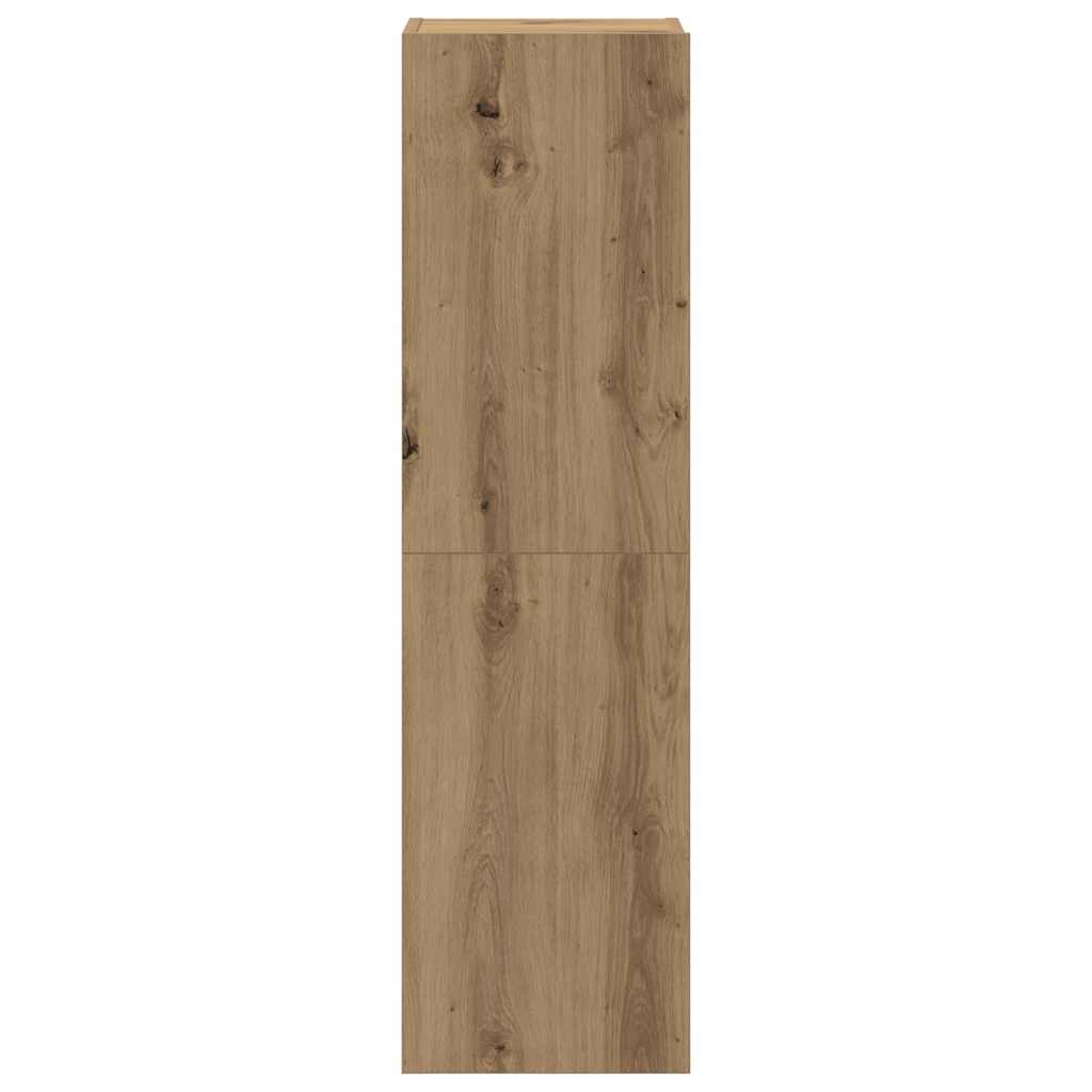 Mobili TV a Parete 4 pz Rovere Artigianale in Legno Multistrato | homemem39
