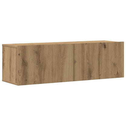 Mobili TV a Parete 4 pz Rovere Artigianale in Legno Multistrato | homemem39