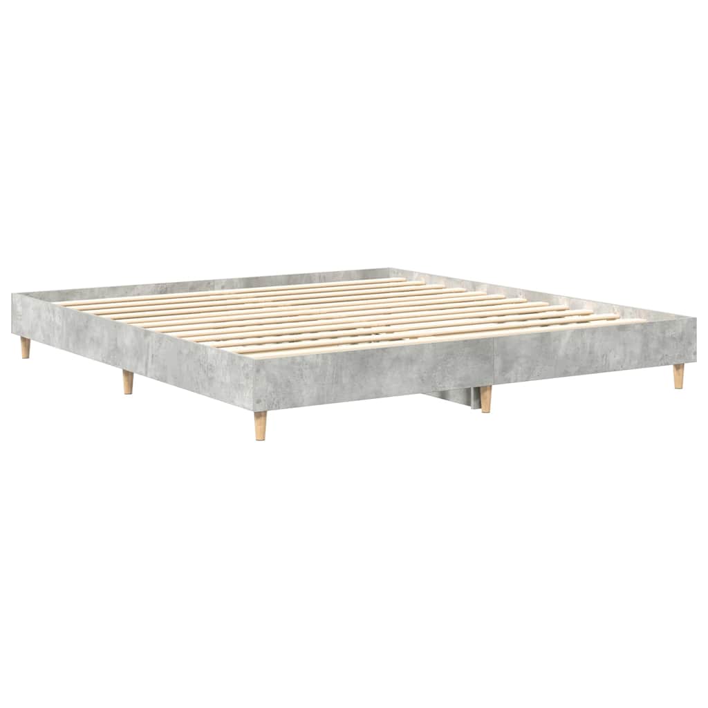 Giroletto senza Materasso Grigio Cemento 180x200 cm Truciolato