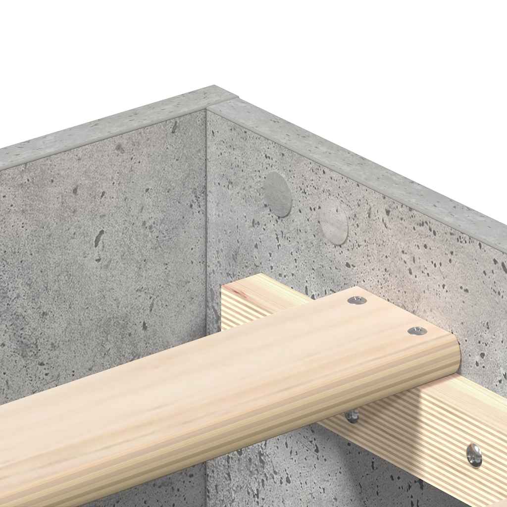 Giroletto senza Materasso Grigio Cemento 180x200 cm Truciolato