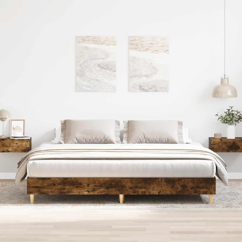 Giroletto senza Materasso Rovere Fumo 180x200 cm in Truciolato