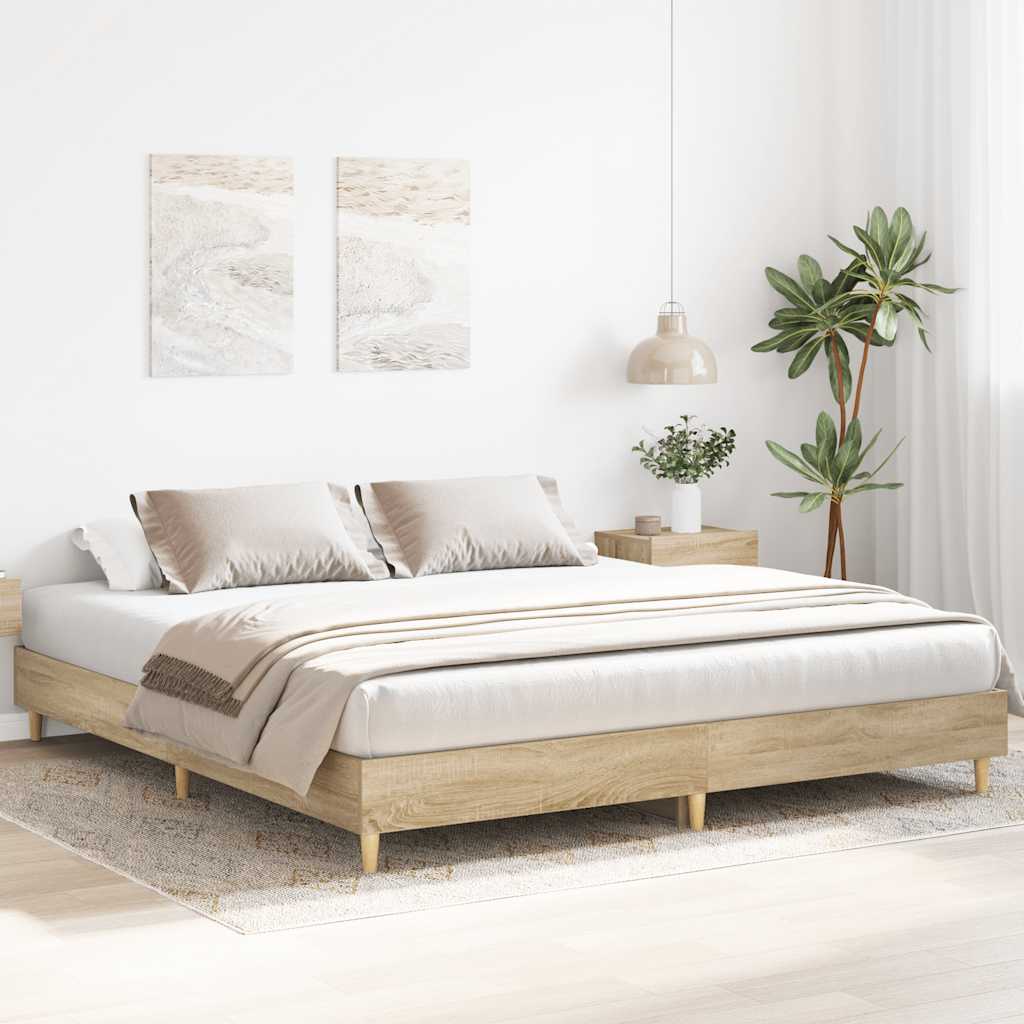 Giroletto senza Materasso Rovere Sonoma 160x200cm in Truciolato | homemem39