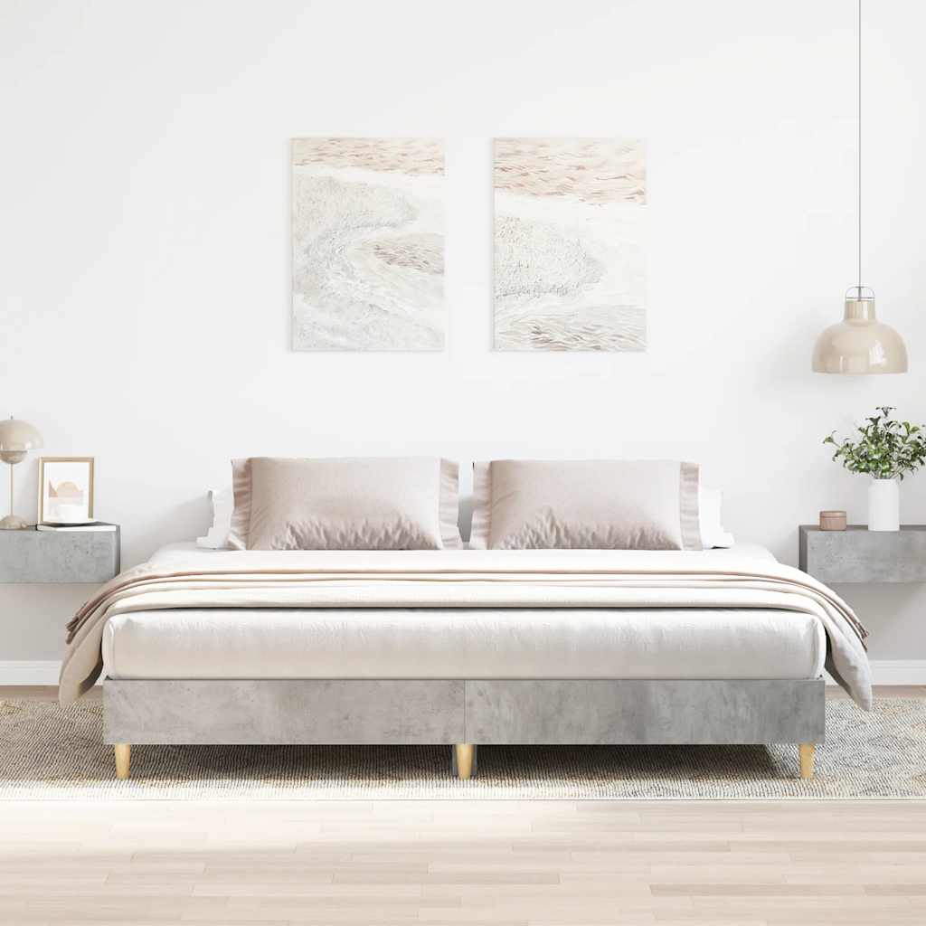 Giroletto senza Materasso Grigio Cemento 160x200cm Truciolato - homemem39