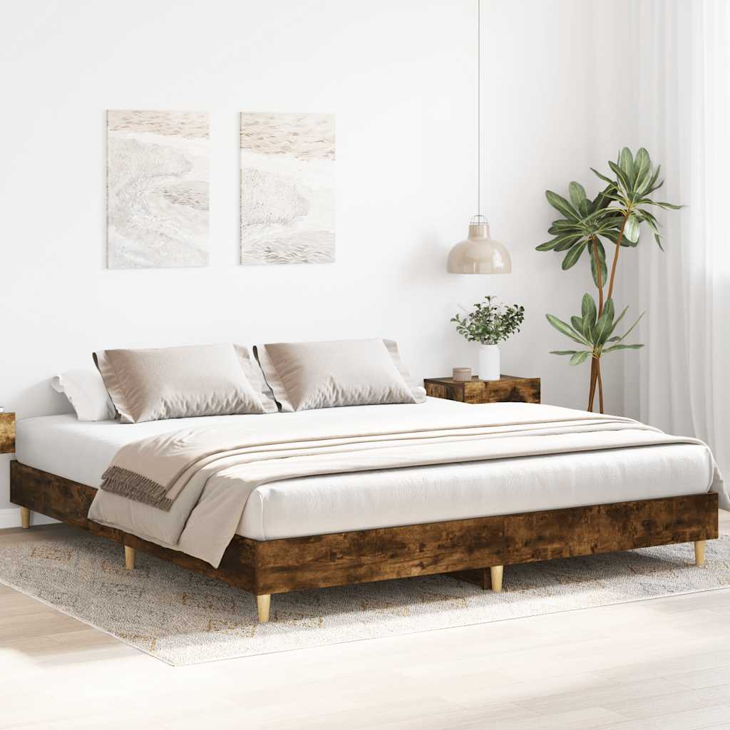 Giroletto senza Materasso Rovere Fumo 160x200 cm in Truciolato | homemem39