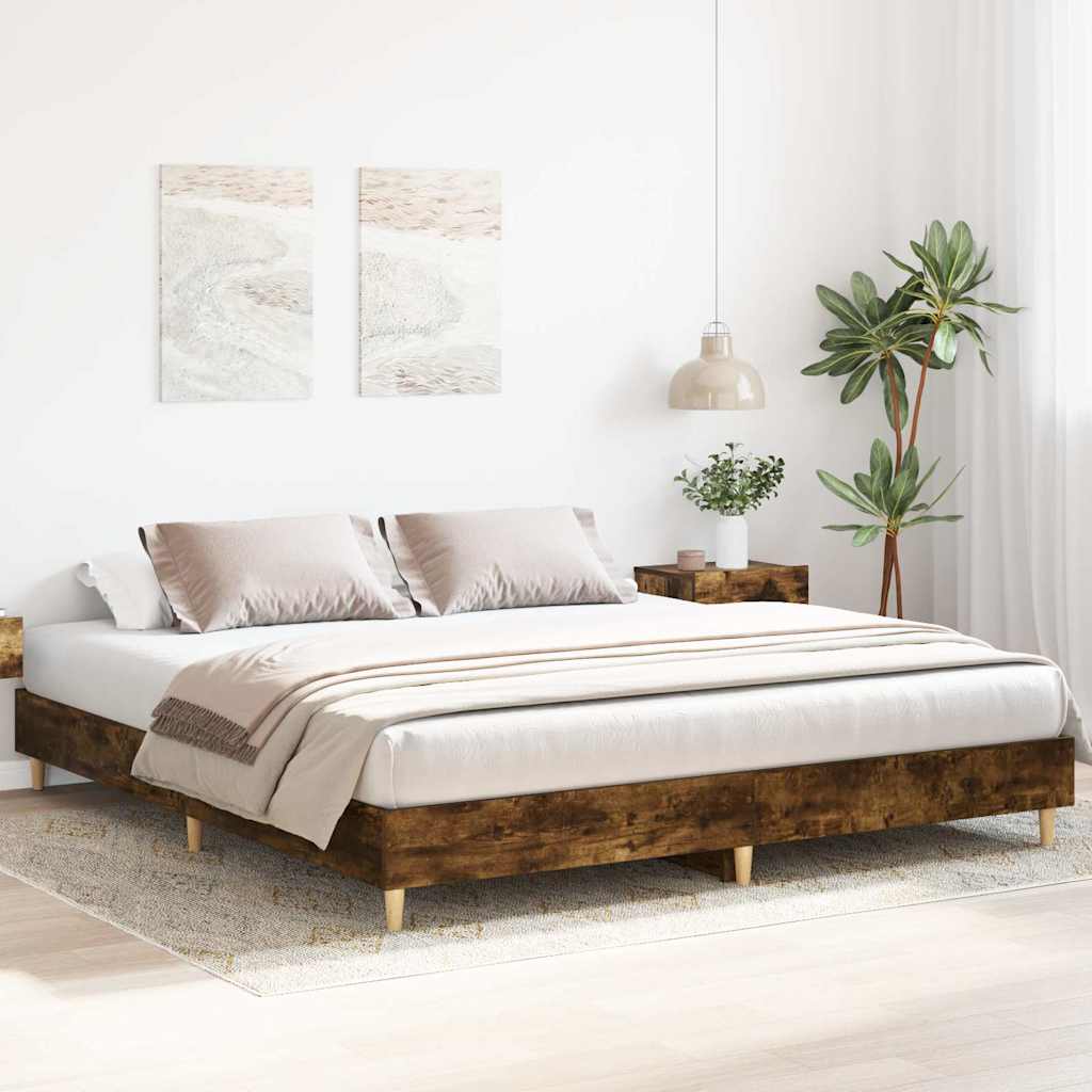 Giroletto senza Materasso Rovere Fumo 160x200 cm in Truciolato