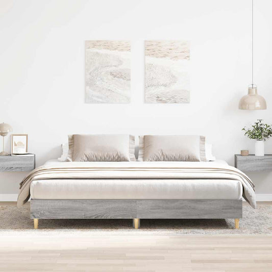 Giroletto senza Materasso Grigio Sonoma 160x200 cm Truciolato